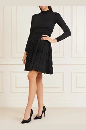 Guess GUESS Tempo High Neck Swea Jet Black Mini Dress