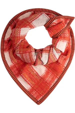 POM Amsterdam Shawl - Checks Scarlet Red
