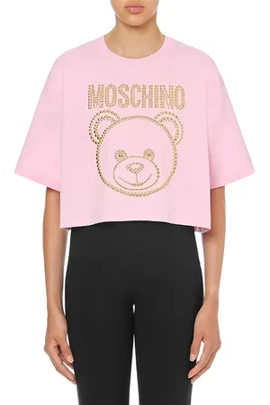 Moschino Teddy Studs Jersey T-shirt Pink