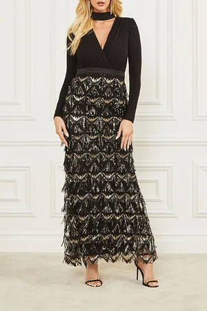 Guess GUESS Abby Long Dress Jet Black