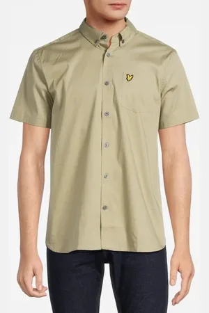 Lyle & Scott Poplin Short Sleeve Shirt Journey Olive