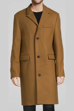 The Kooples 3 Button Single Breasted Coat Camel