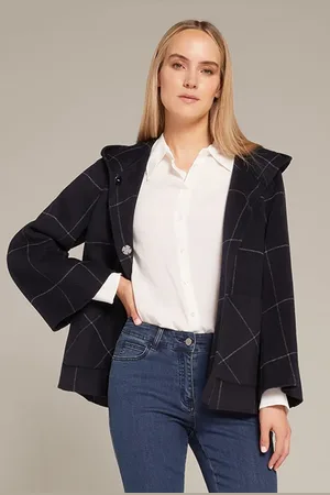Elena Miro Short Checks Coat
