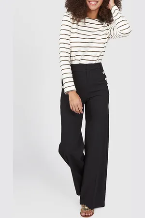 ICODE Black T-shirt With Ecru Stripes
