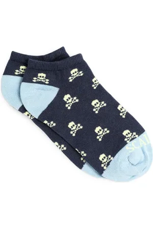 SCALPERS Skull Short Socks Kids Navy