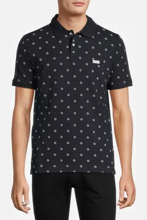 Guess GUESS Ss Aop Polo Smart Blue Squared