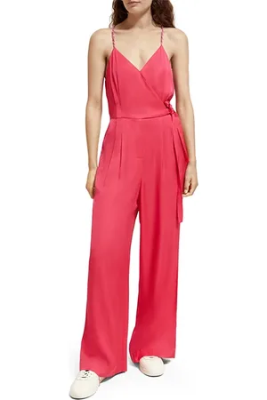 Scotch&Soda Waisted Belt Detail Jumpsuit Pop Pink