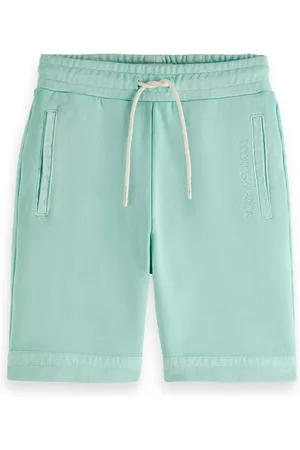 Scotch&Soda Garment-dyed Sweat Short In Organic Cotton Mint