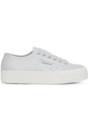 Superga 2740 Platform Pearl Matte Canvas Grey Silver-favorio