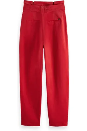 Scotch&Soda Daisy - High Rise Straight Leg Paperbag Trousers Electric Re