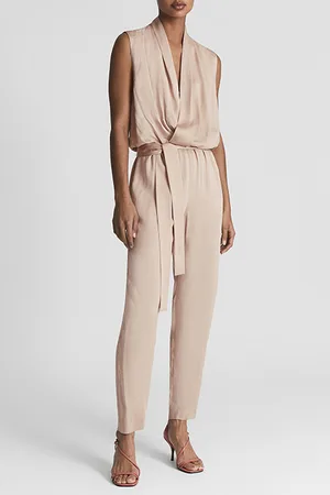 Reiss Kali Jumpsuit Nude