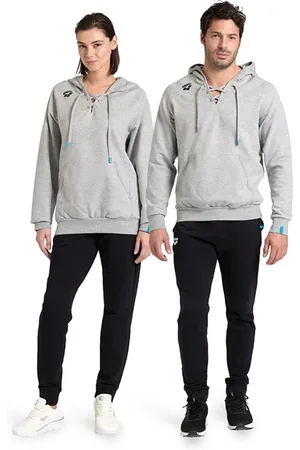 Arena Team Hooded Sweat Laced Medium Grey Heather-lace