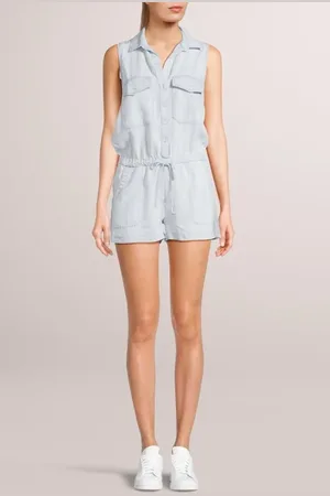 Bella Dahl Utility Romper Desert Sky Wash