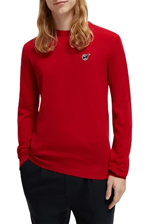 Scotch&Soda The Free Spirit Peace Bird Merino Wool Crewneck Pullover Amp