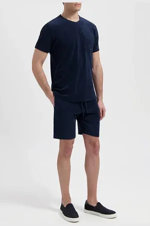 Wahts Todd | Towelling T-shirt Navy Blue