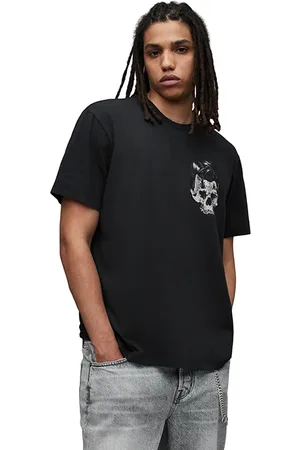 AllSaints Relics Ss Crew Washed Black