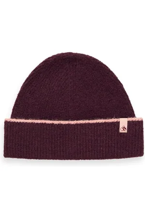 Scotch&Soda Soft Rib-knit Beanie Berry Wine