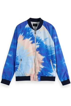 Scotch&Soda Printed Reversible Bomber Jacket Pink/ Blue Tie Dye