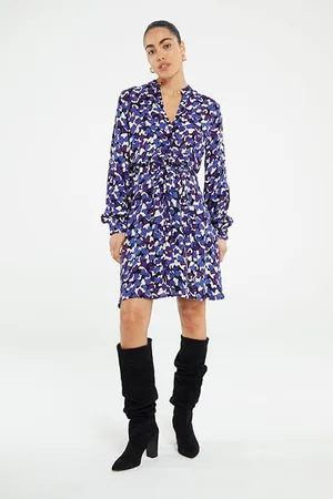 Fabienne Chapot Dorien Frill Dress Black/poppy Purple
