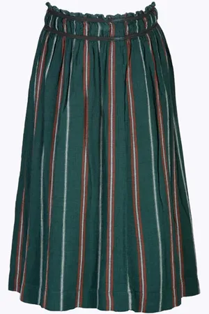 BY-BAR Girls Angel Stripe Skirt Dark Green