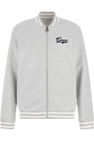 Guess GUESS Full Zip Truck Sweatshirt Light Stone Heather