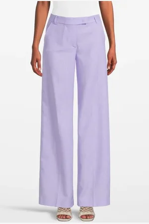 Pinko Aconito Pantalone Twill Melange Kashmir Purple