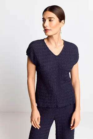 Rich & Royal Crinkled Shirt Midnight Blue