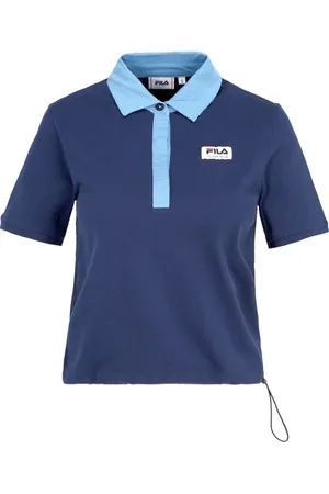 Fila Tarbeck Cropped Polo Tee Medieval Blue