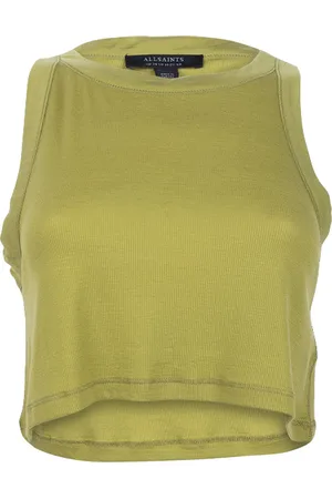 AllSaints Rina Cropped Tank Bright Green