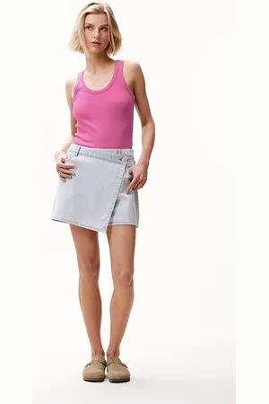 Catwalk Junkie Scoop Neck Rib Singlet Super Pink