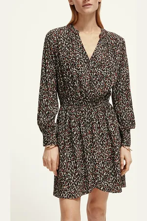 Scotch&Soda Elasticated Waist Mini Dress Creatures Of The Night Field Gr