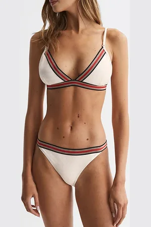 Reiss Freya-textured Bikini White