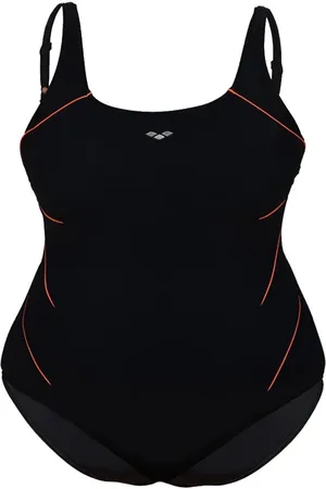 Arena W Jewel One Piece Plus Black Peonia Red