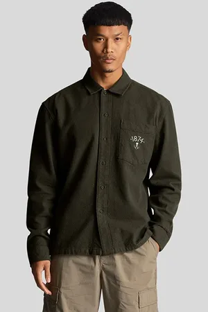 Lyle & Scott 1874 Brushed Cotton Overshirt Wilton Green
