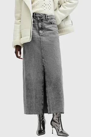 AllSaints Noir Maxi Skirt Vintage Black