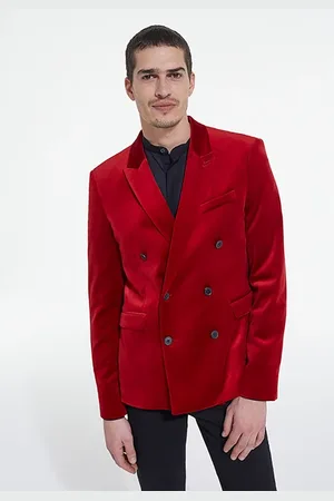 The Kooples Veste Velours Croisee Red
