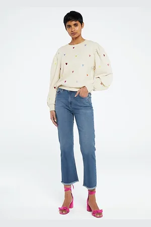 Fabienne Chapot Lizzy Cropped Flare Light Medium Wash