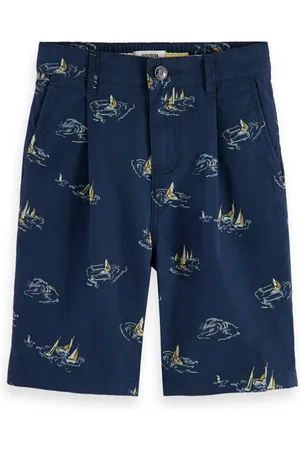 Scotch&Soda Mid Length - All-over Printed Chino Short Sail Boat Night Mi