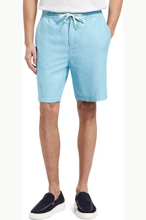 Scotch&Soda Fave- Cotton/linen Twill Bermu Blue Lagoon