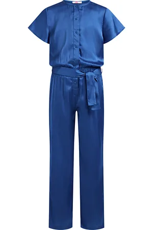 WE Fashion Meisjes Jumpsuit Met Dessin Blue