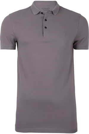AllSaints Reform Ss Polo Fig Grey