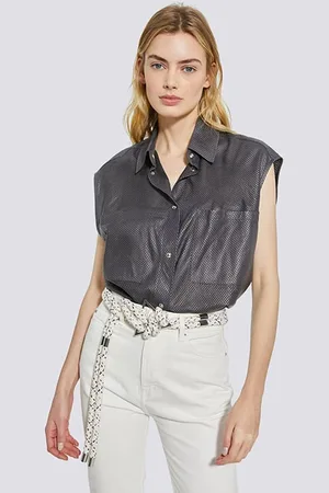 IRO Acanthi Leather & Biker Jacket In Carbon