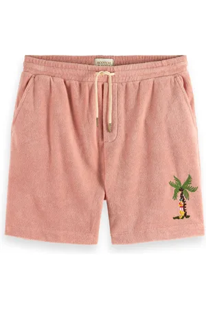 Scotch&Soda Fave- Toweling Bermuda Short With Embroidery Flamingo