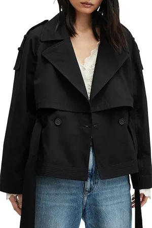 AllSaints Beckette Trench Black