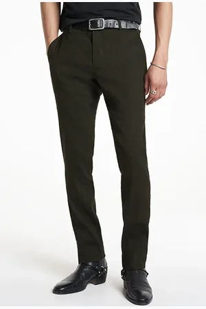 John Varvatos Slim Fit Pants With Welt Hip Pocket And Kelp