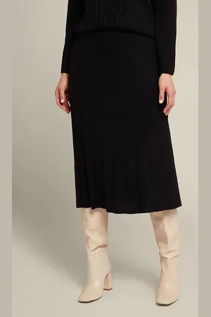 Elena Miro Tricot Midi Skirt Black