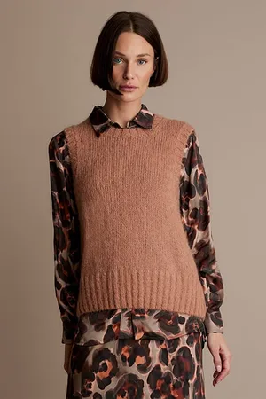 Summum Woman Spencer Mohair Blend Knit Brown