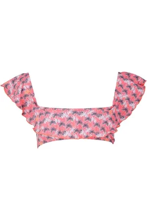 MUCHO GUSTO Top Pink Palms Pink