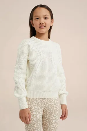 WE Fashion Knitted Pullover Off-white