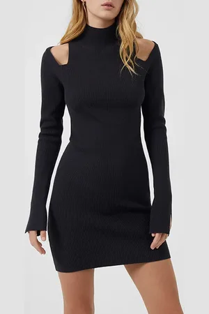 French Connection Lydia Knit Jumper Dress Black
